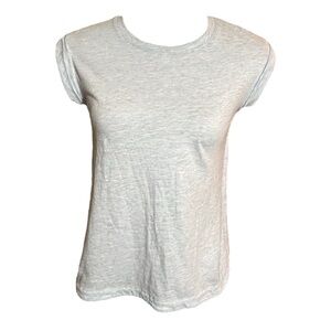 Girls Cat & Jack Blue Purple Heather Striped Tee Cuff Sleeve Size Large